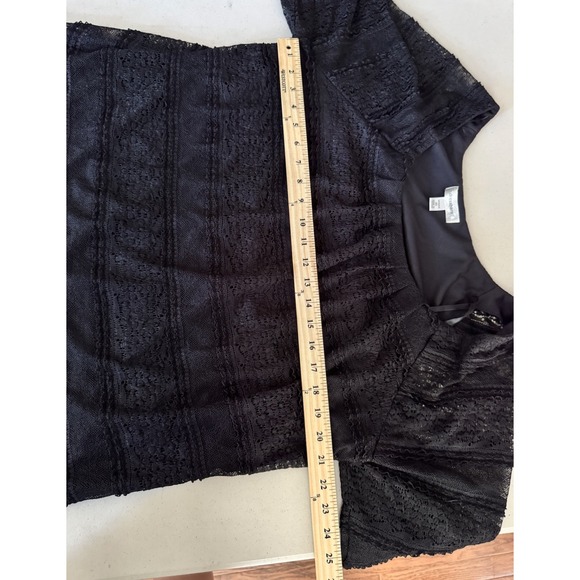 Vtg Y2K Dressbarn Midi Dress 20 Lace Sheet Fairy Grunge Whimsigoth Black Witchy - Picture 15 of 16